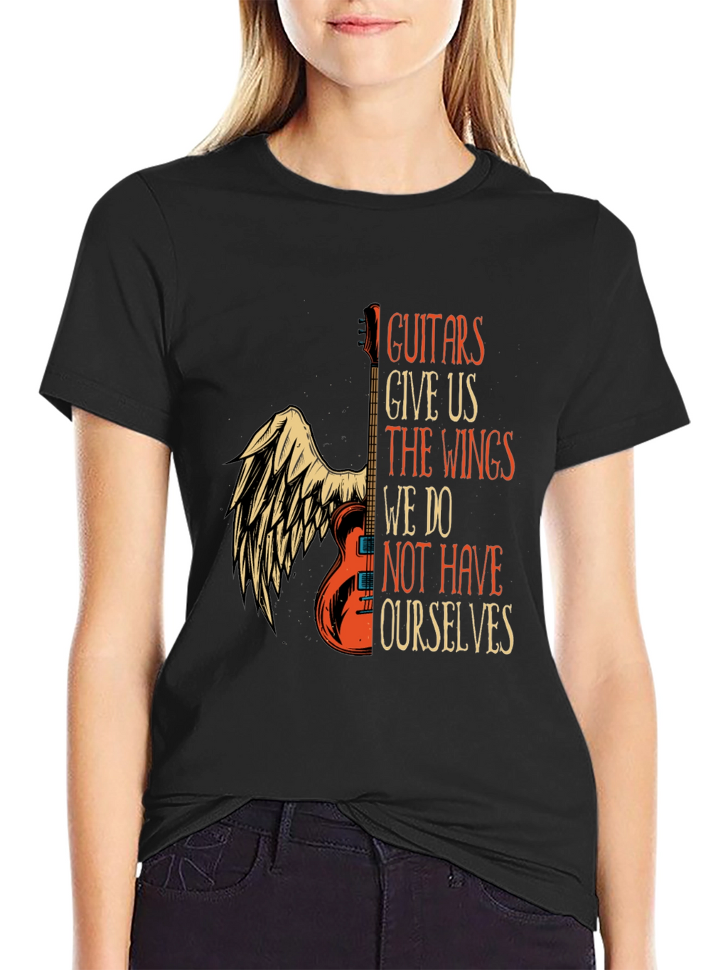 Guitar Wings Graphic T-Shirt: Music Lovers Tee