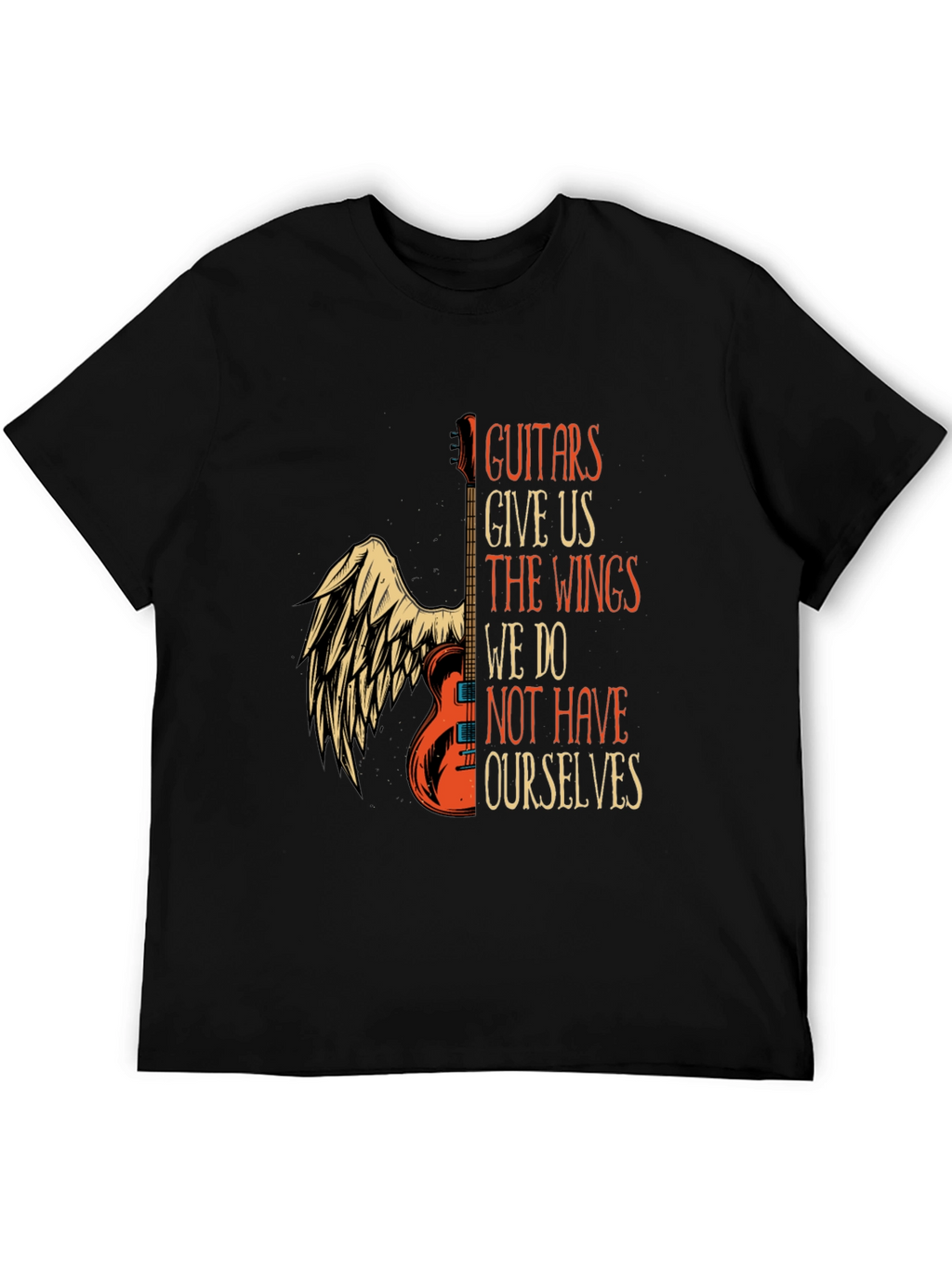 Guitar Wings Graphic T-Shirt: Music Lovers Tee