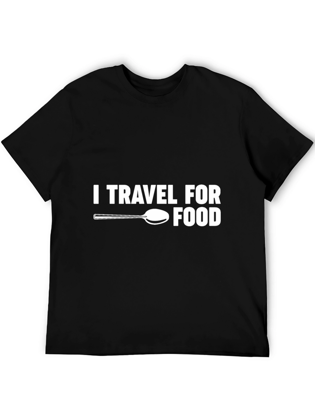 Travel For Food T-Shirt - Black