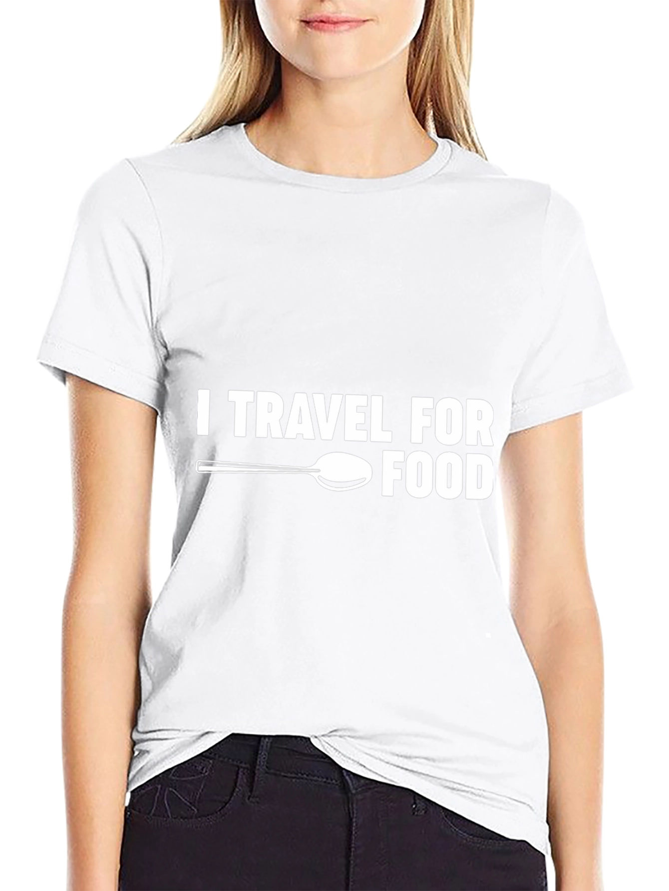 Travel For Food T-Shirt - Black