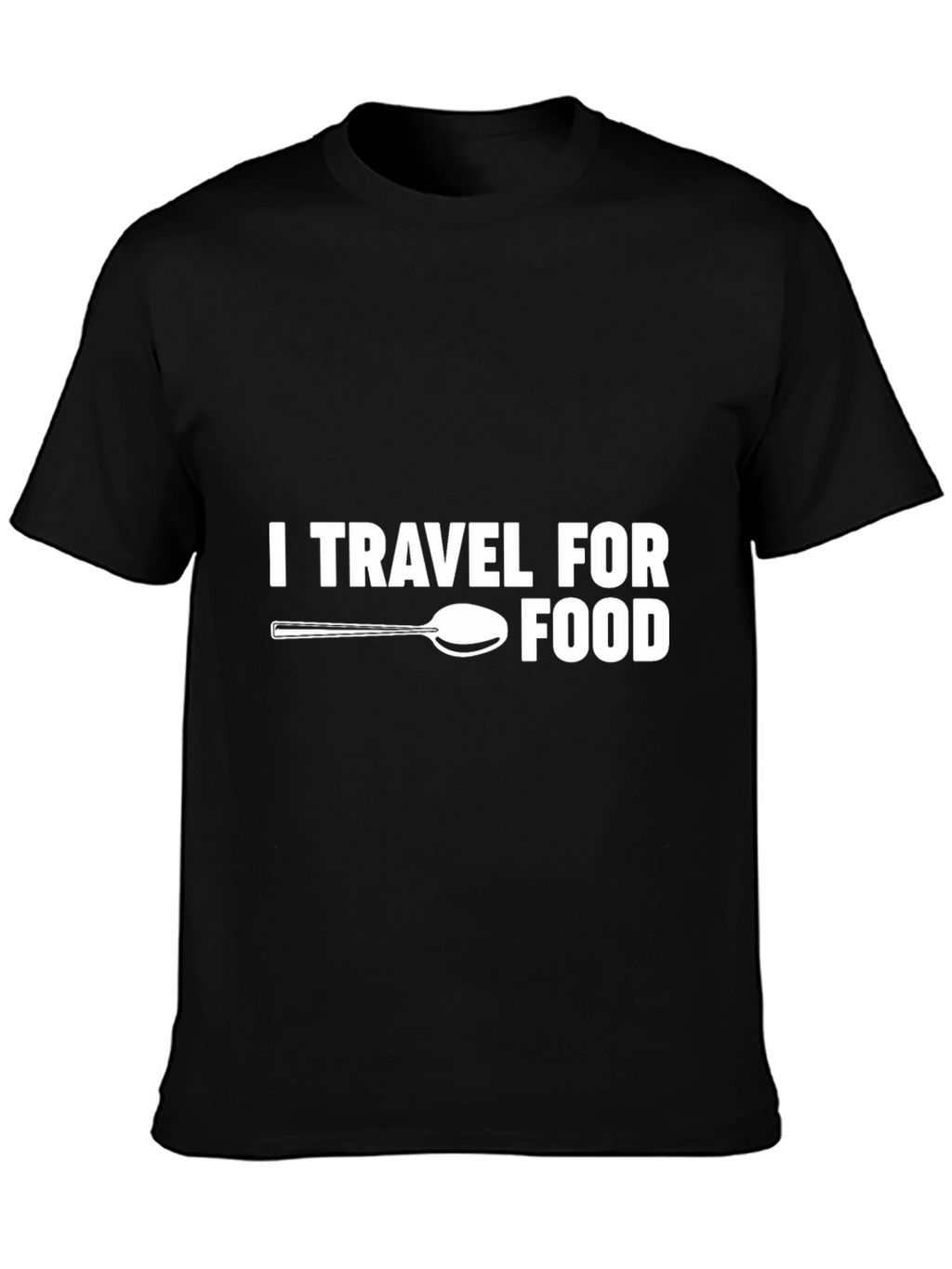 Travel For Food T-Shirt - Black