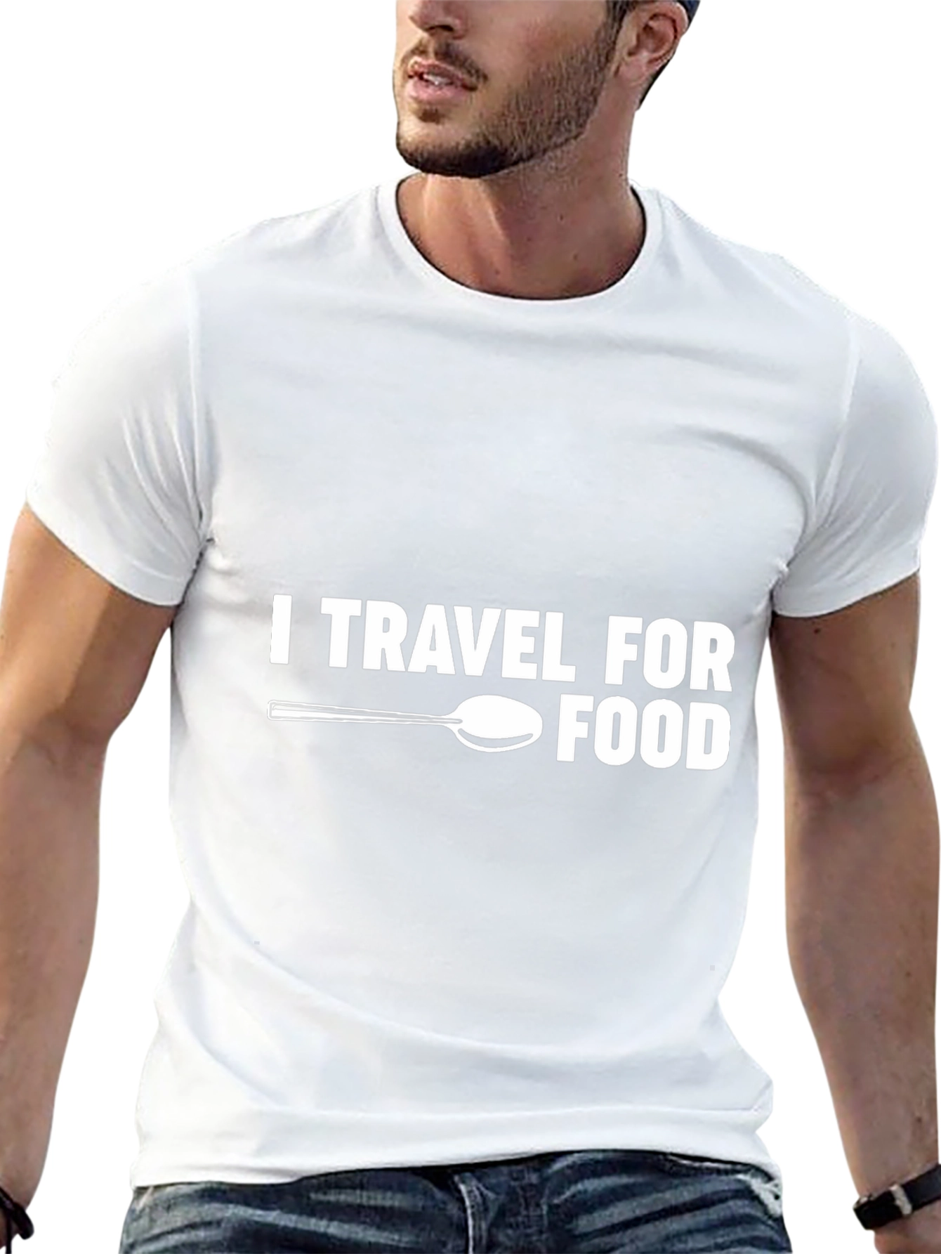 Travel For Food T-Shirt - Black