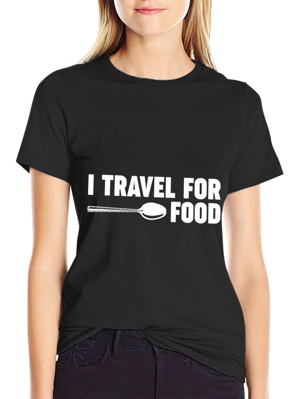Travel For Food T-Shirt - Black