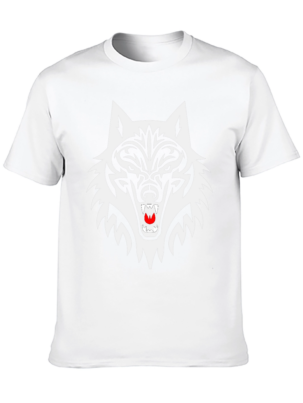 Black Wolf Graphic Tee - Tribal Style