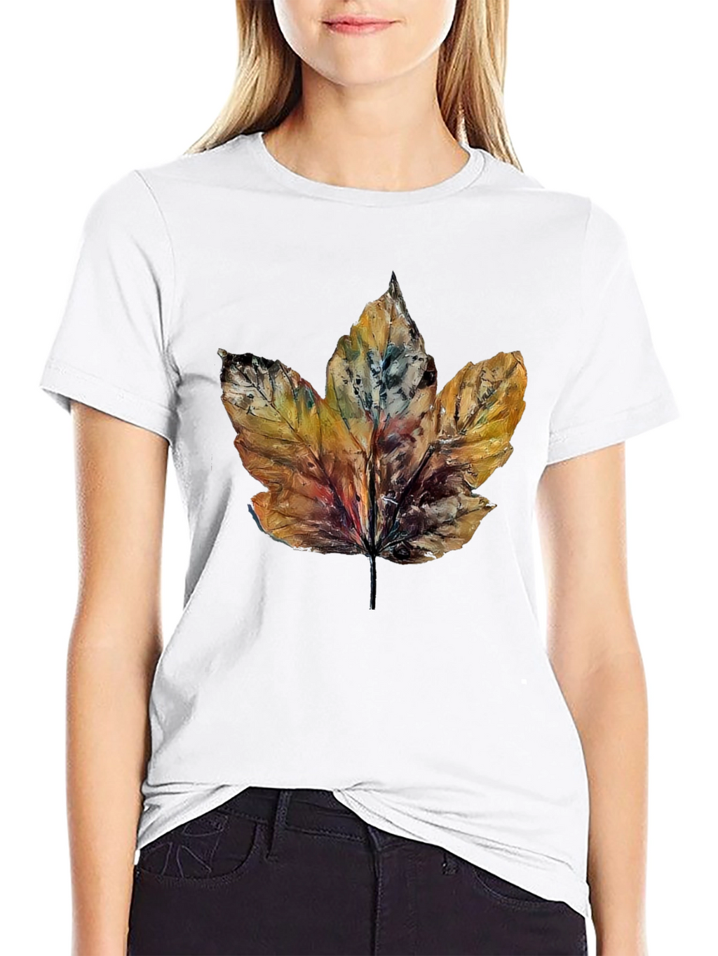 Autumn Leaf Graphic Tee - Nature Inspired T-Shirt