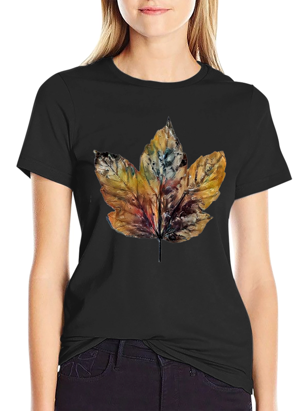 Autumn Leaf Graphic Tee - Nature Inspired T-Shirt