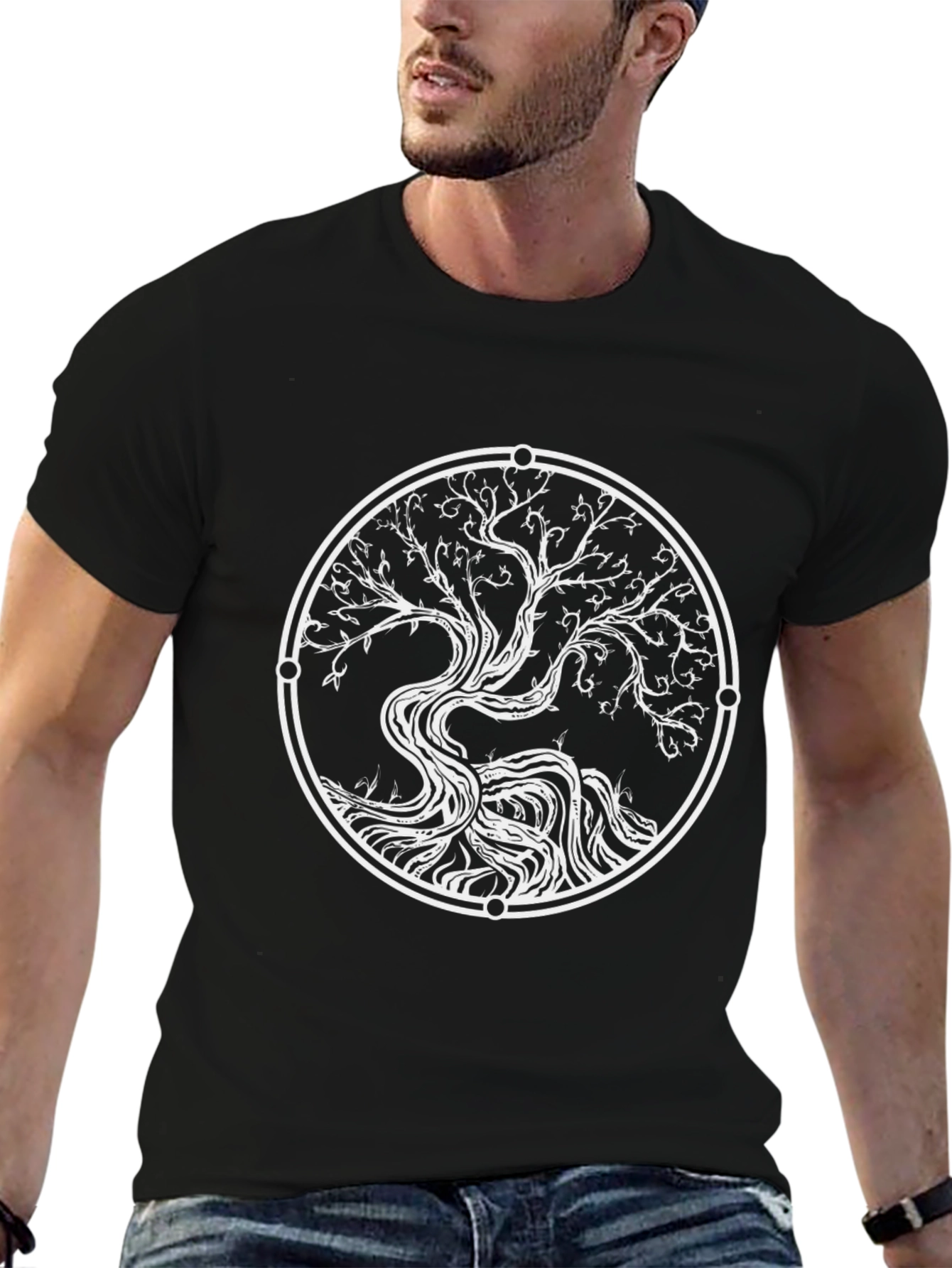Tree of Life Graphic Tee - Black Casual Shirt
