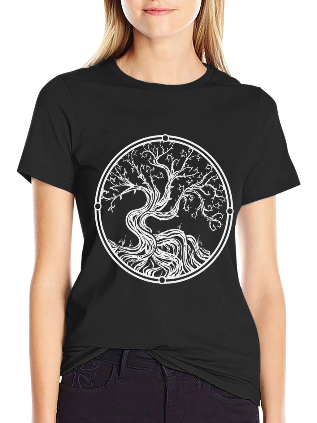 Tree of Life Graphic Tee - Black Casual Shirt