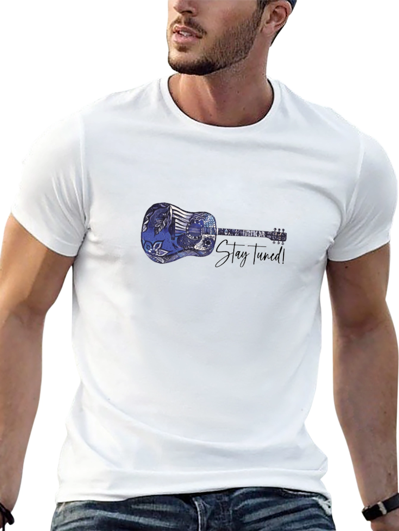 Stay Tuned Guitar Graphic T-Shirt