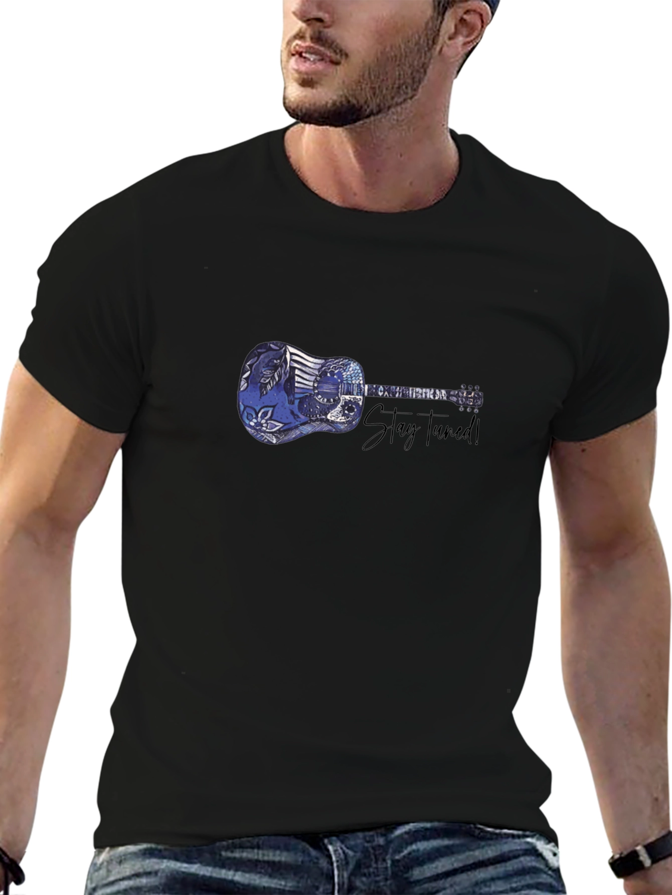 Stay Tuned Guitar Graphic T-Shirt