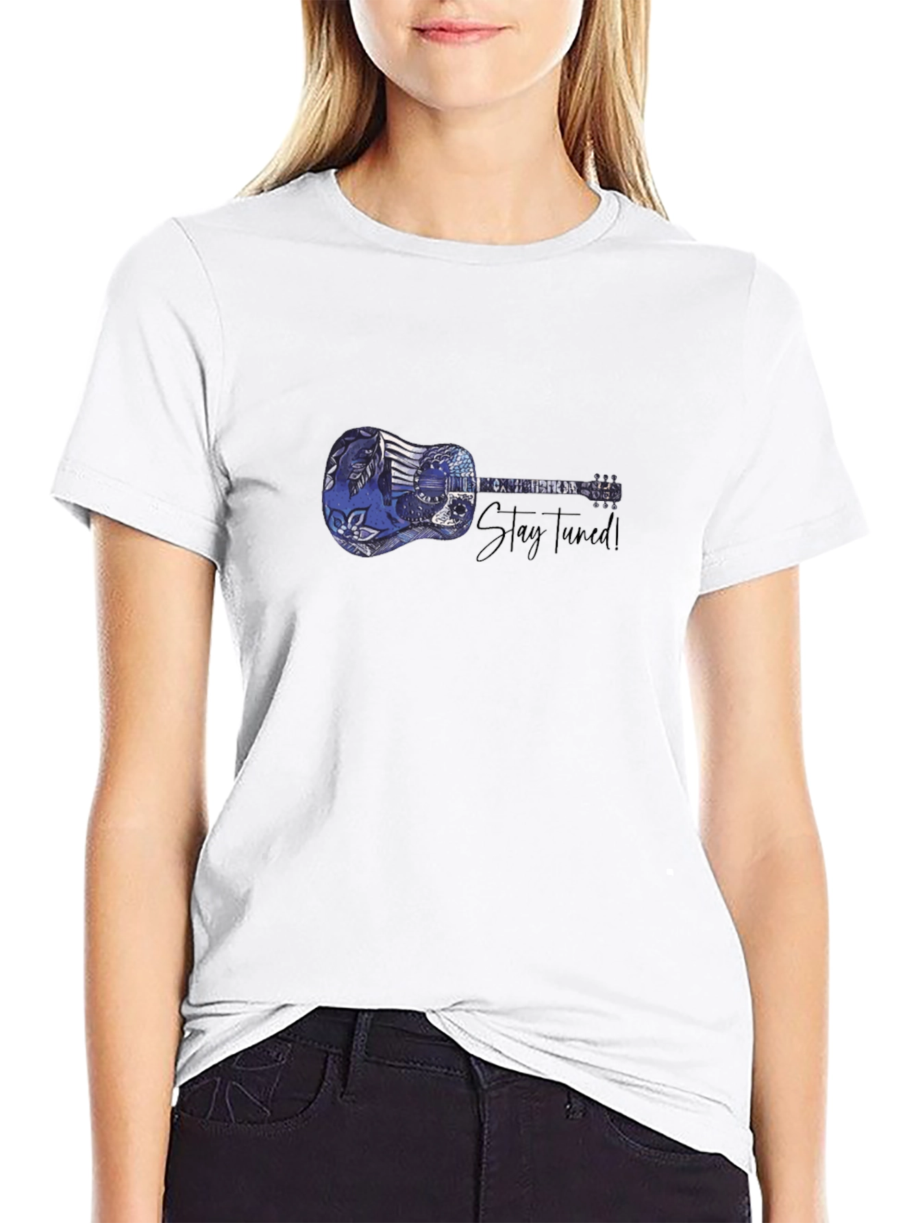 Stay Tuned Guitar Graphic T-Shirt