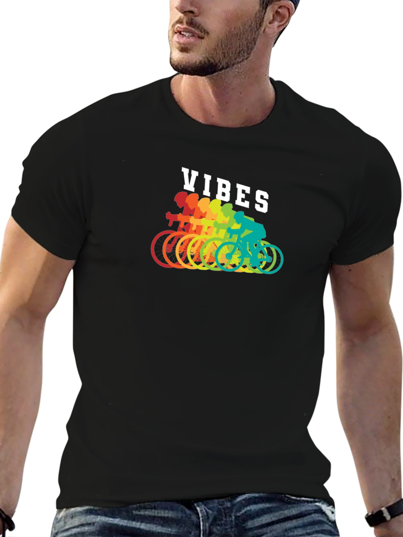 Rainbow Cycling Vibes T-Shirt