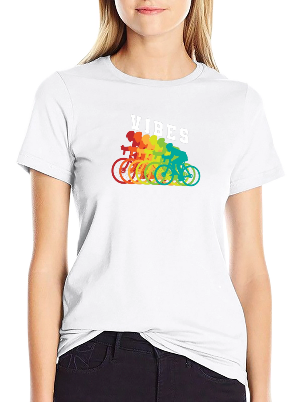 Rainbow Cycling Vibes T-Shirt