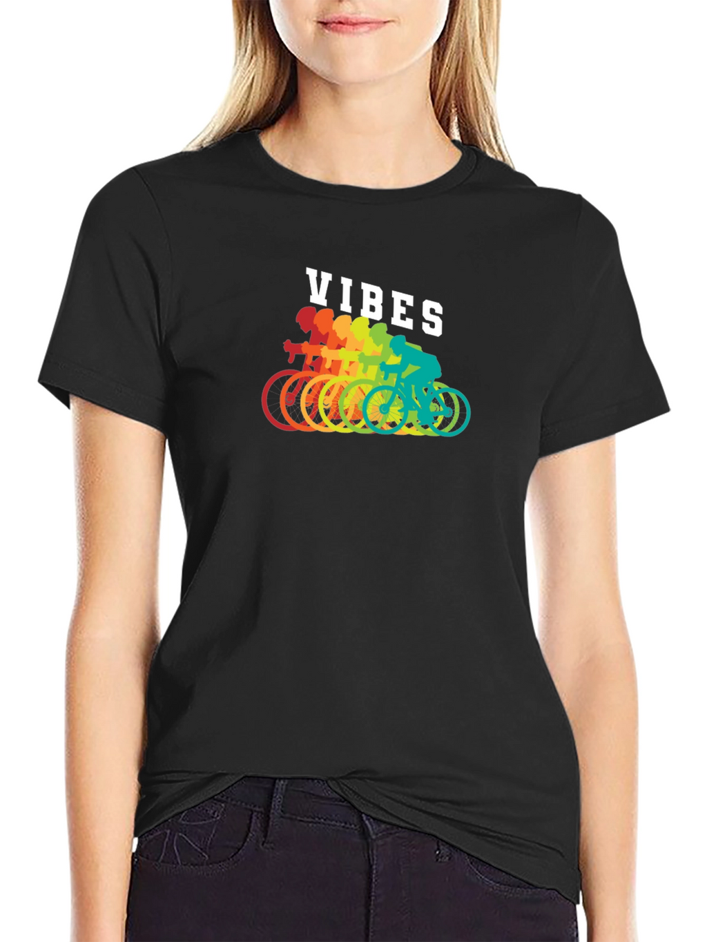 Rainbow Cycling Vibes T-Shirt