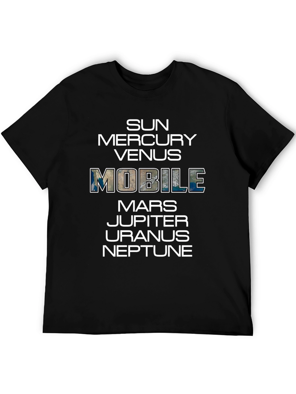 Planets Graphic T-Shirt Space Mobile Funny Tee