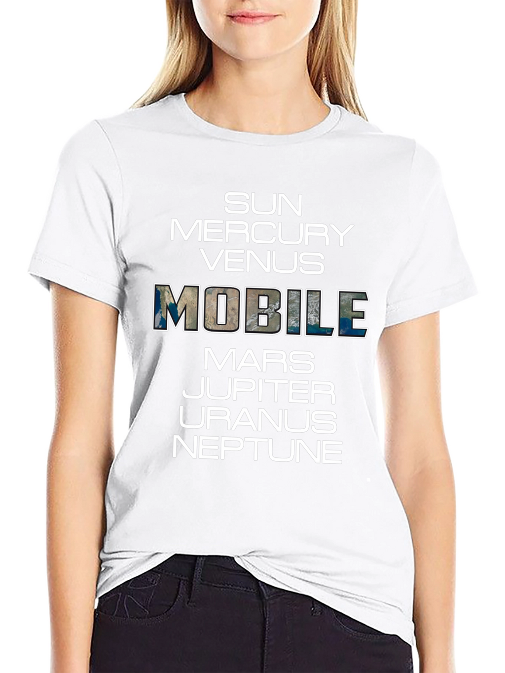 Planets Graphic T-Shirt Space Mobile Funny Tee