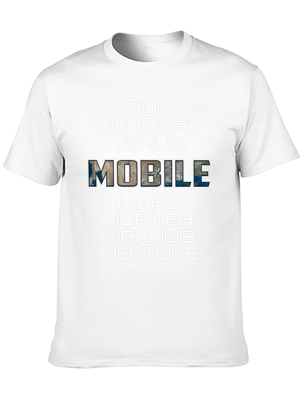 Planets Graphic T-Shirt Space Mobile Funny Tee