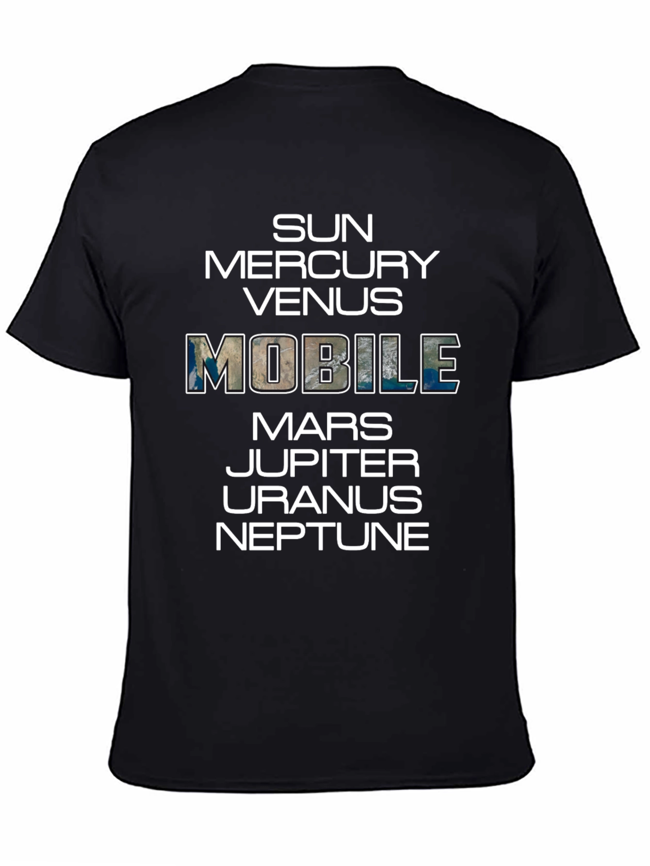 Planets Graphic T-Shirt Space Mobile Funny Tee