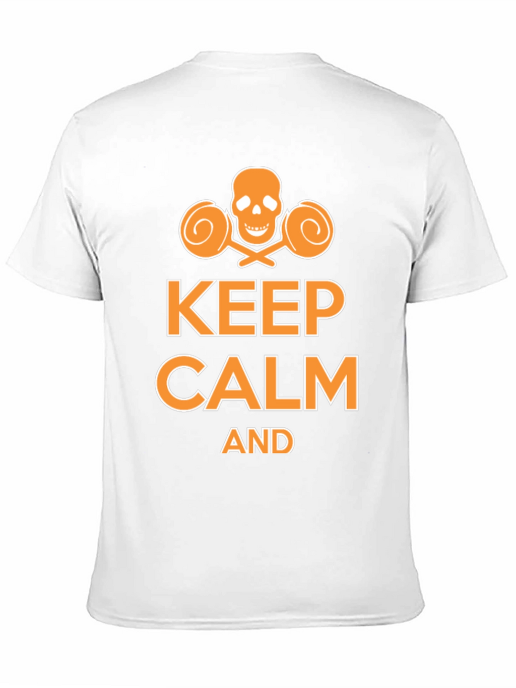 Keep Calm Funny Skull Lollipop Graphic T-Shirt
