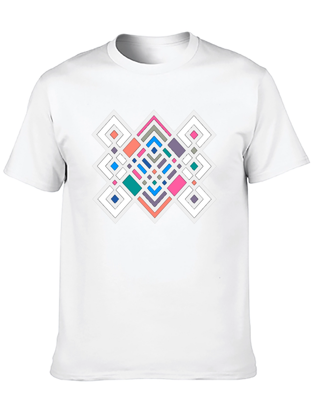 Geometric Pattern Black T-Shirt