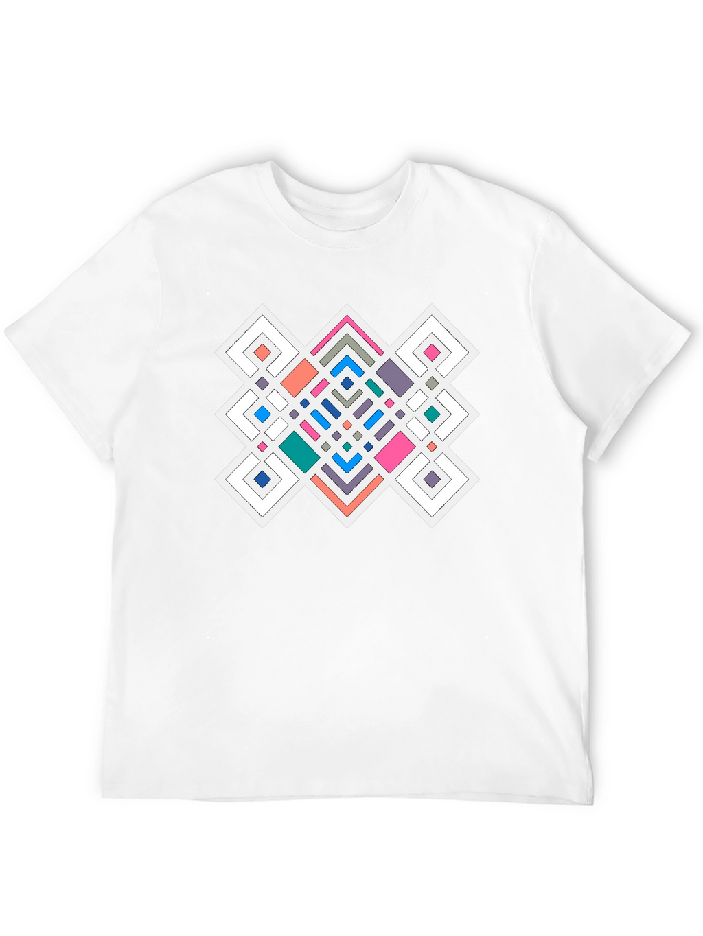 Geometric Pattern Black T-Shirt