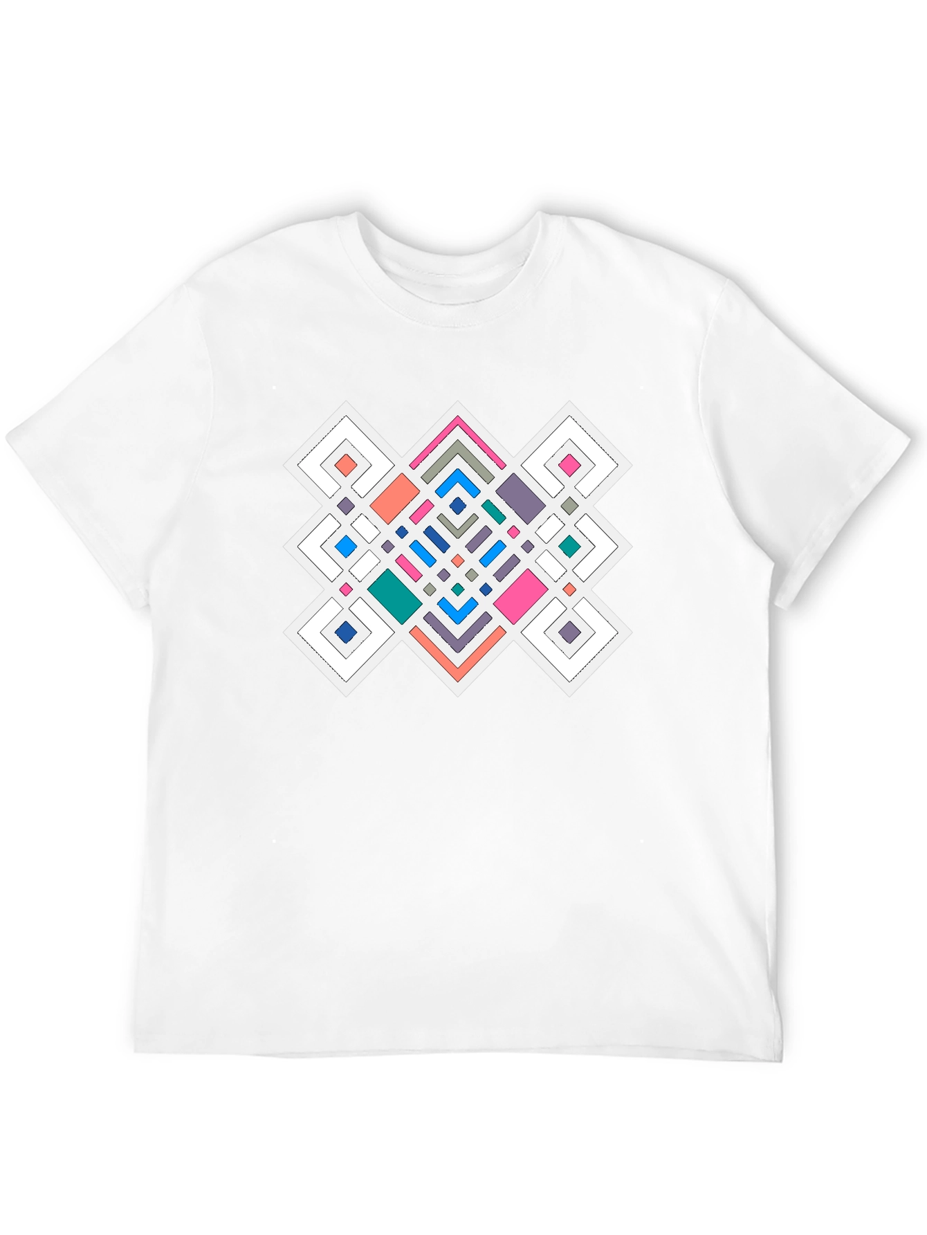 Geometric Pattern Black T-Shirt