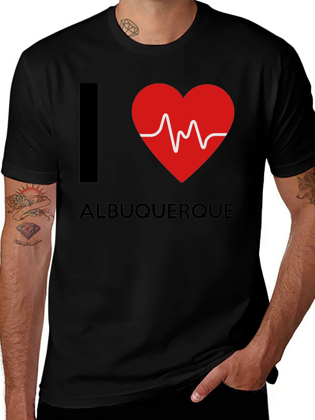 I Heart Albuquerque Black T-Shirt