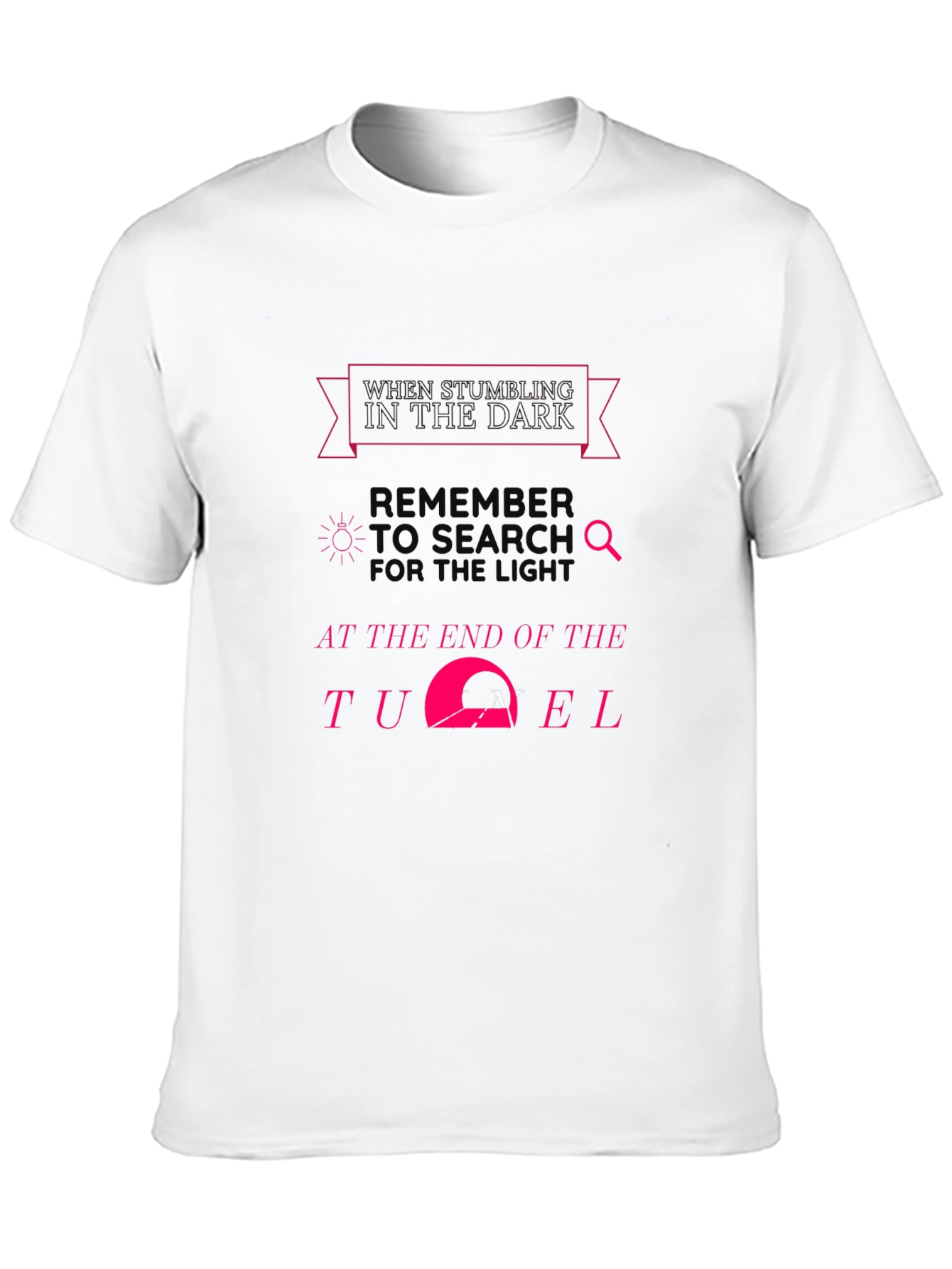 Inspirational Dark Tunnel Black T-Shirt