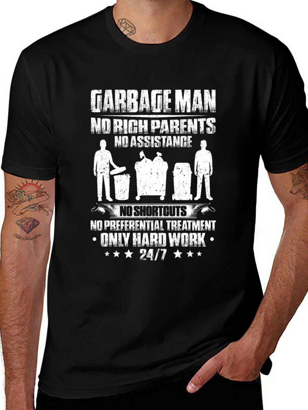 Garbage Man Hard Work Graphic Tee