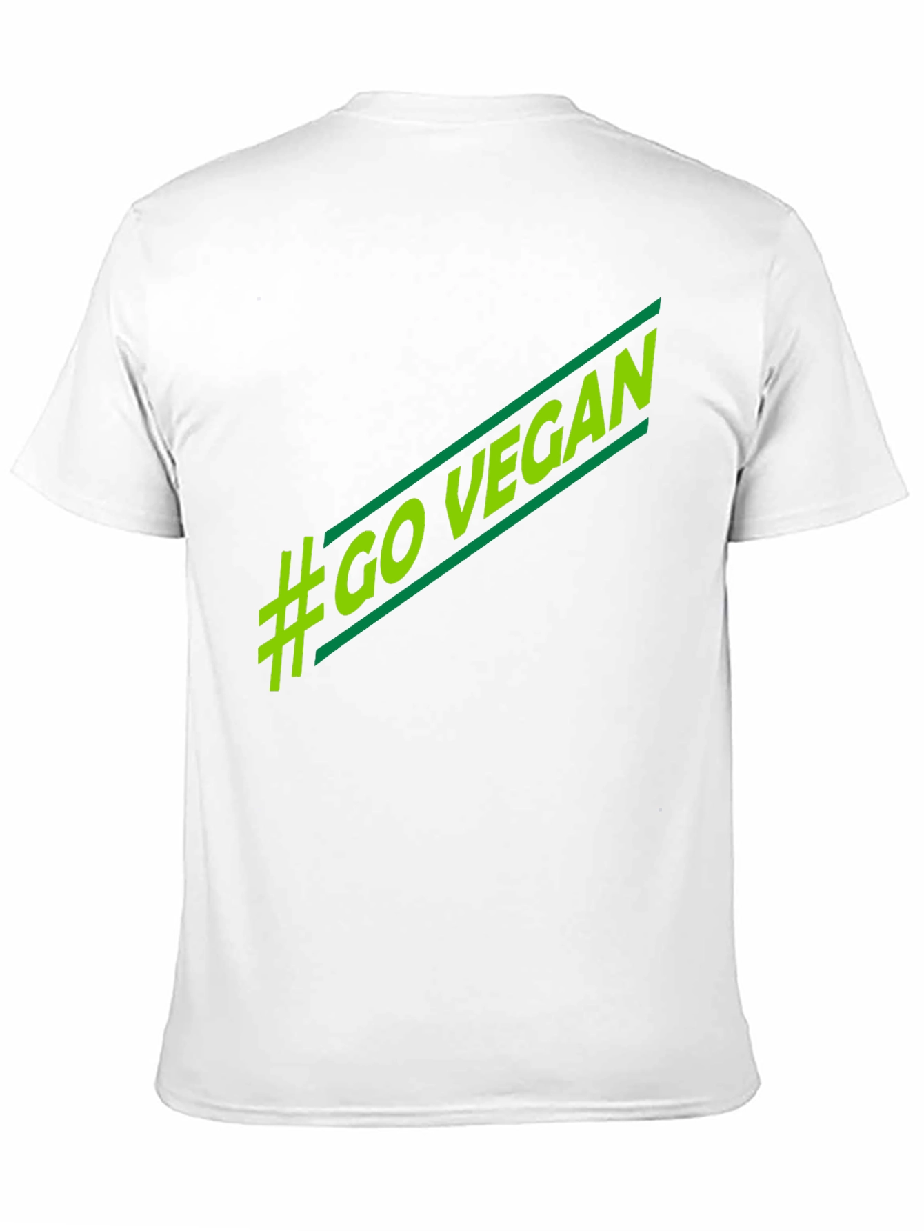#Go Vegan T-Shirt - Stylish Green Graphic Tee