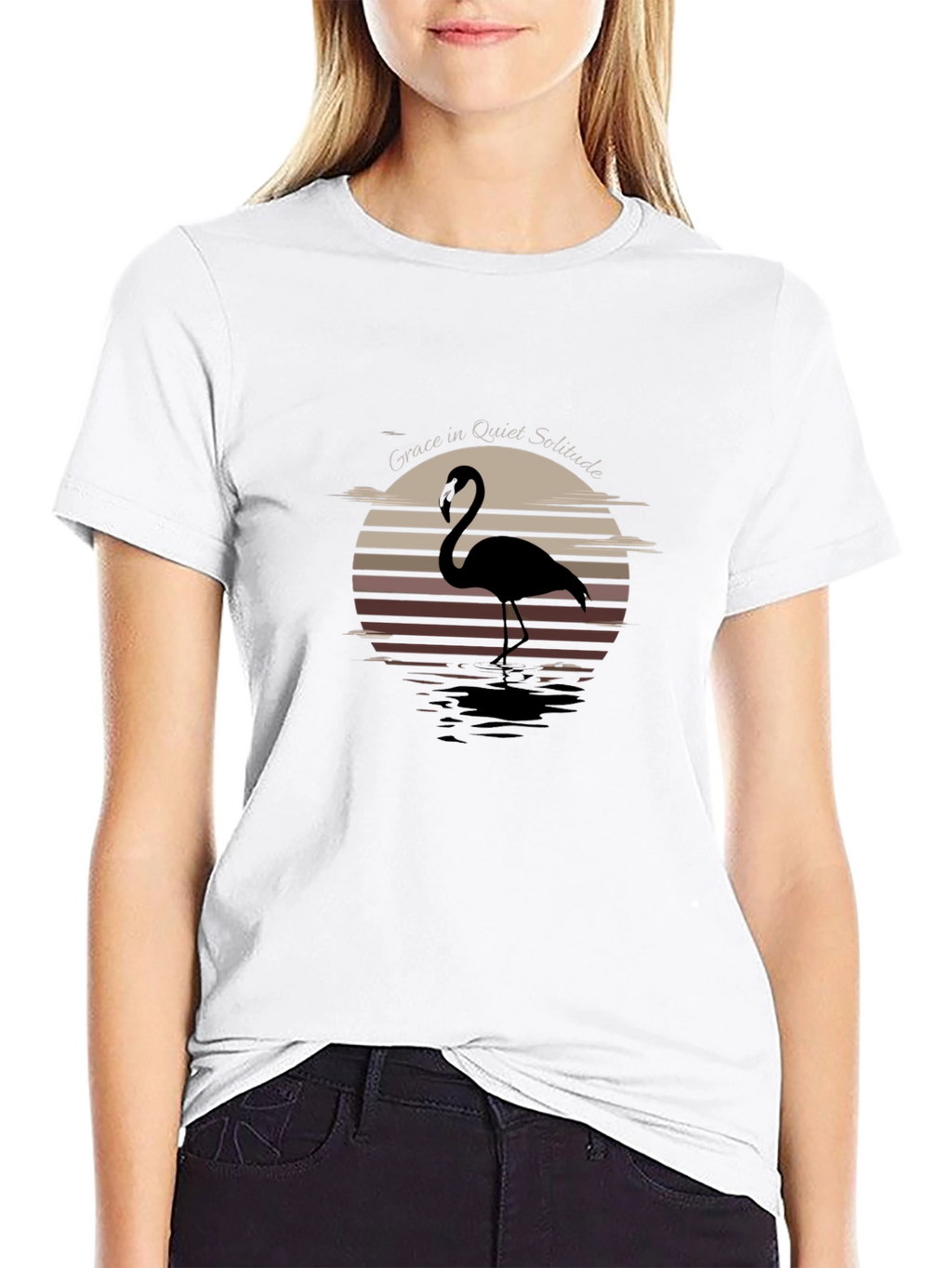Grace in Quiet Solitude Flamingo Graphic Tee