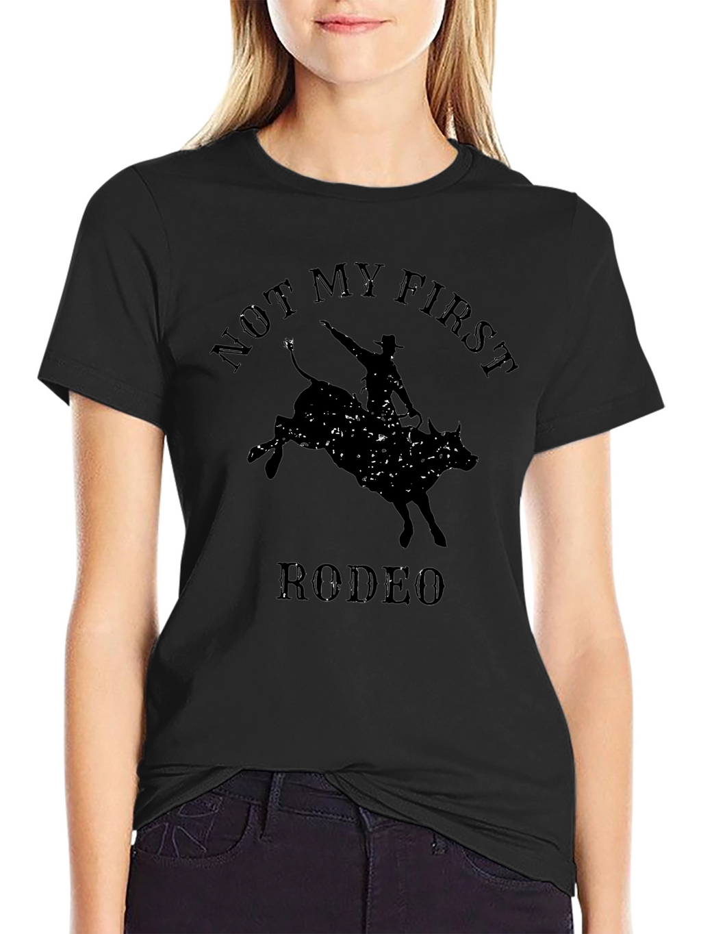 Not My First Rodeo Graphic Tee - Black