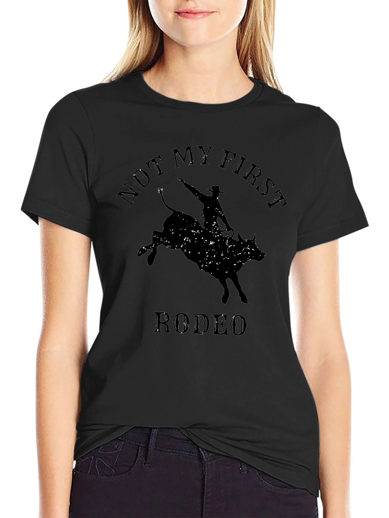 Not My First Rodeo Graphic Tee - Black