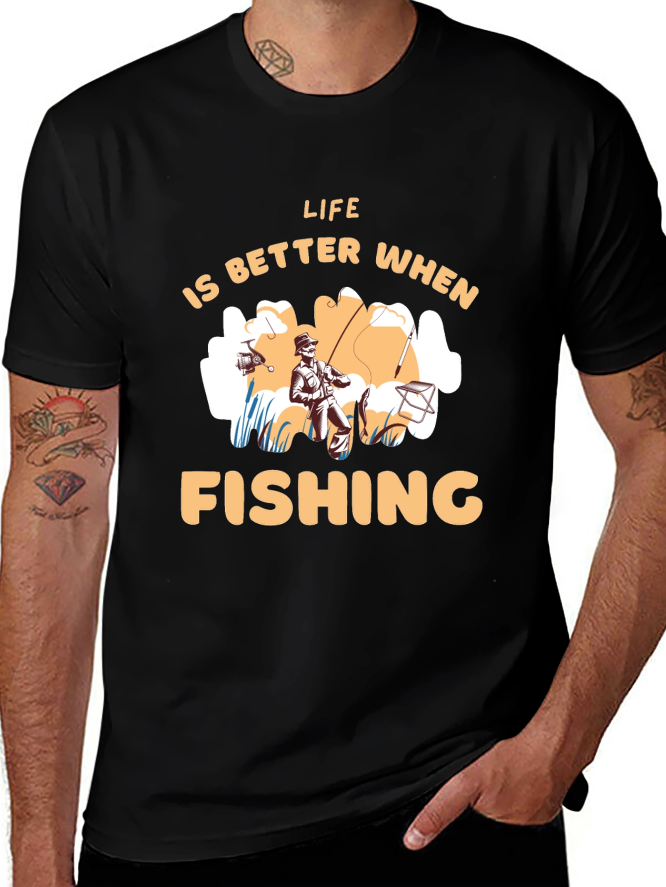 Fishing Life Graphic Tee - Perfect for Outdoor Enthusiasts