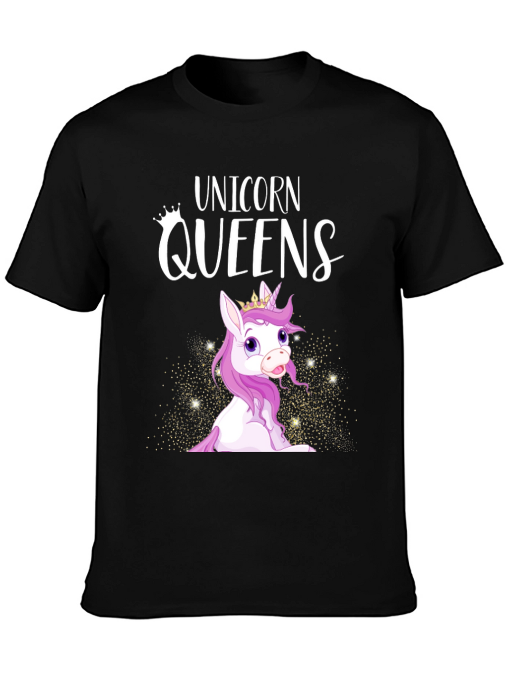 Unicorn Queens Black T-Shirt