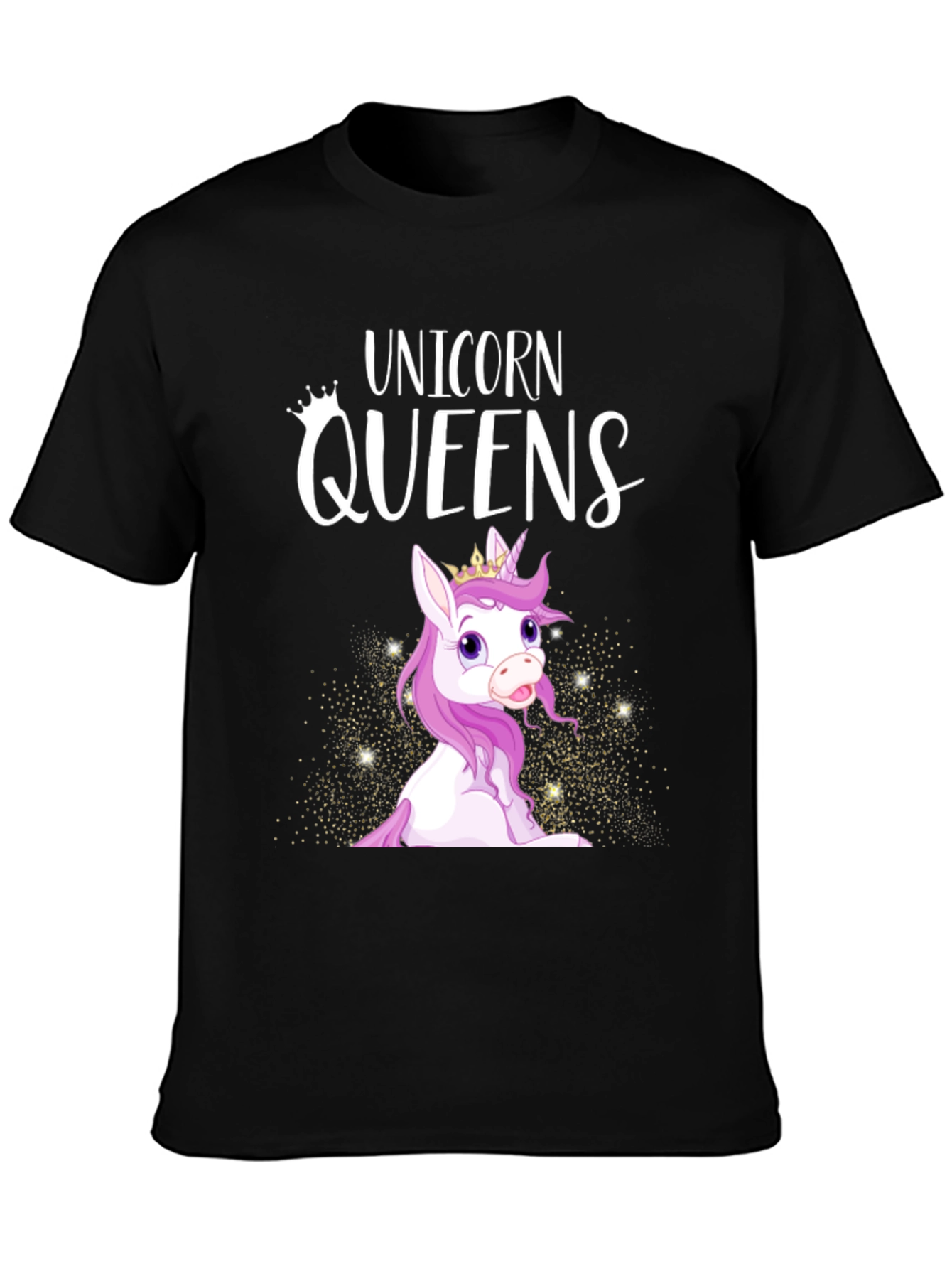 Unicorn Queens Black T-Shirt