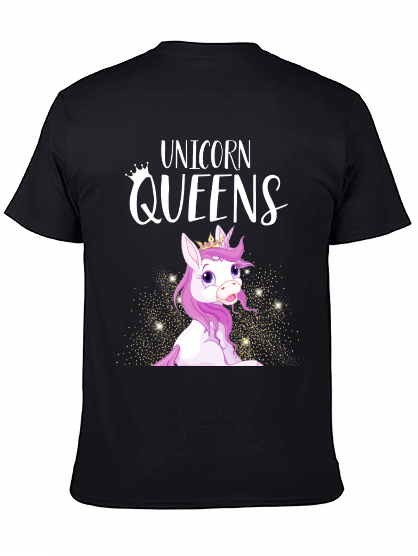 Unicorn Queens Black T-Shirt