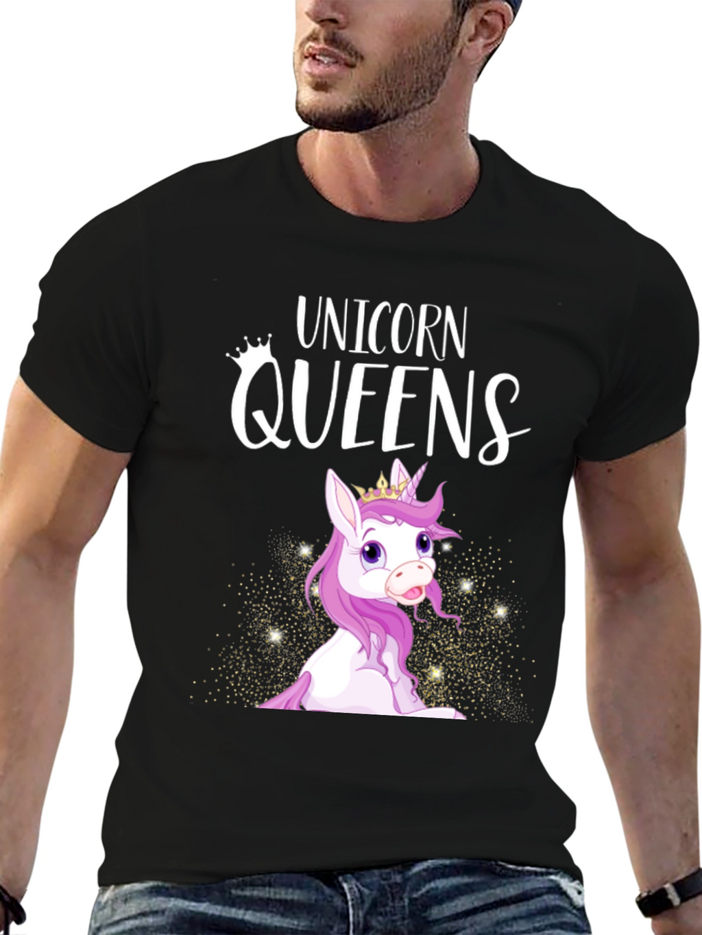 Unicorn Queens Black T-Shirt