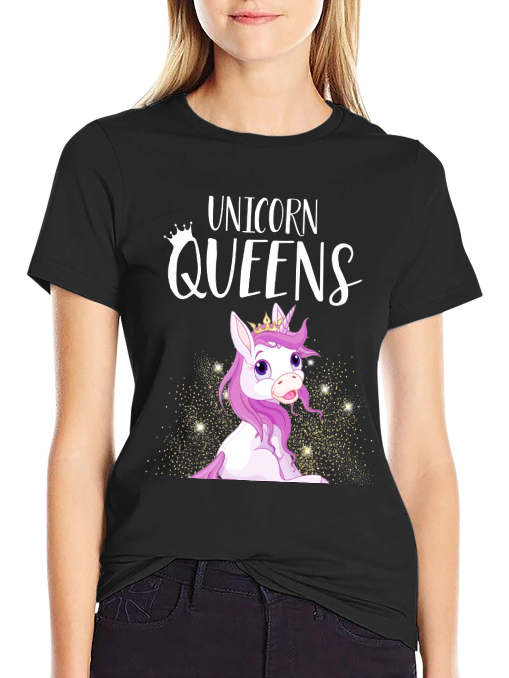 Unicorn Queens Black T-Shirt