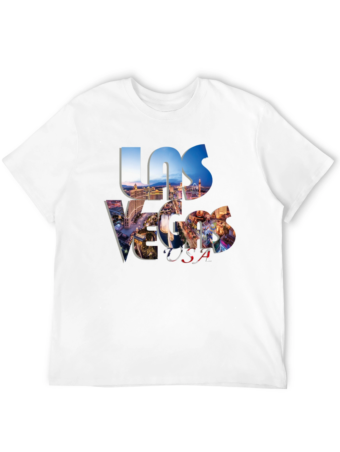 Las Vegas USA Graphic Print Black T-Shirt