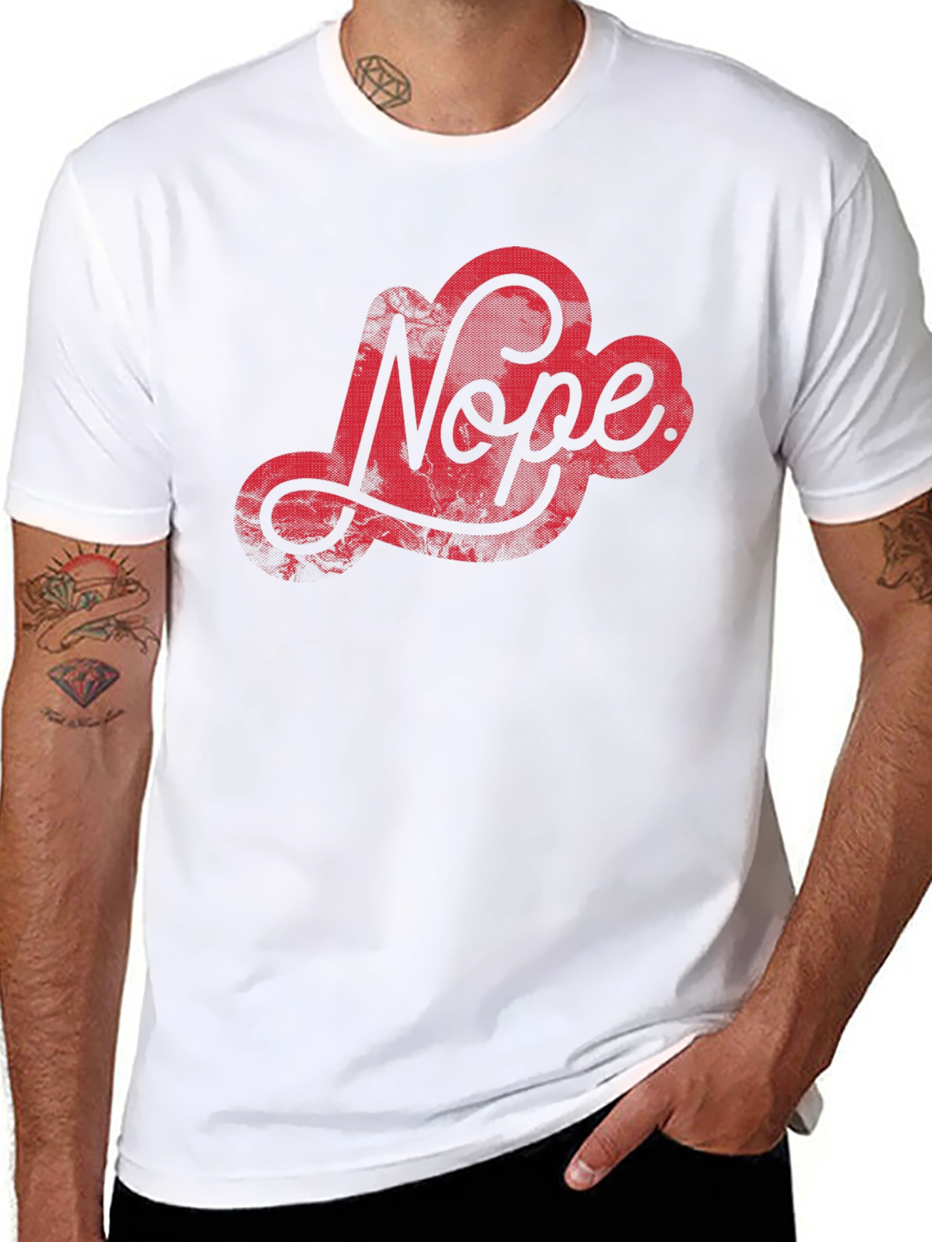 Nope Graphic Tee - Stylish Black Cotton T-Shirt