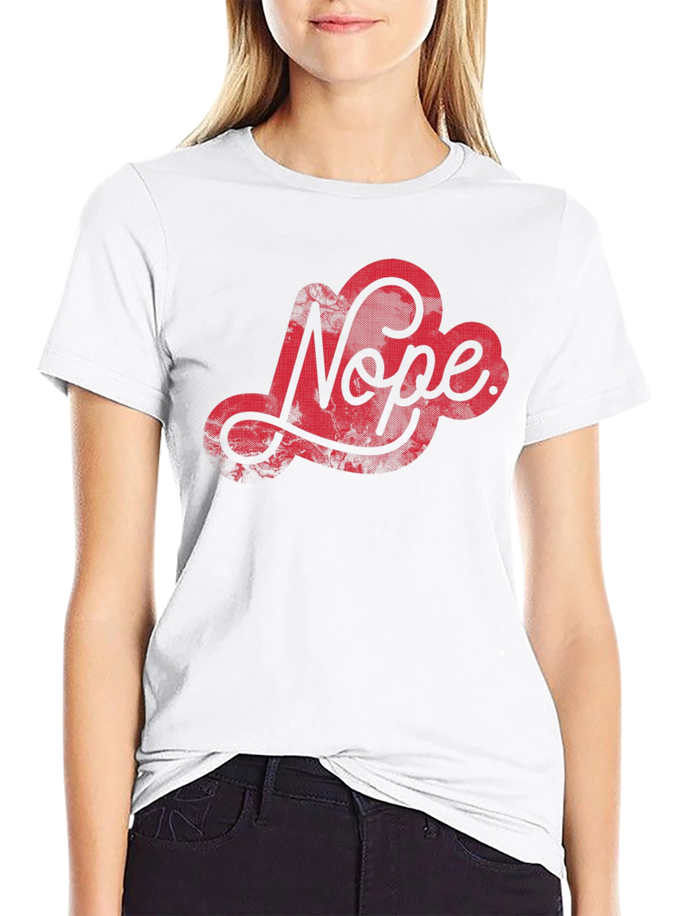 Nope Graphic Tee - Stylish Black Cotton T-Shirt