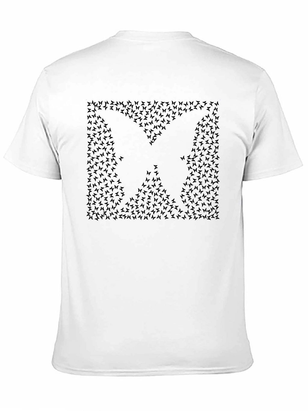 Butterfly Silhouette Graphic Tee - Black