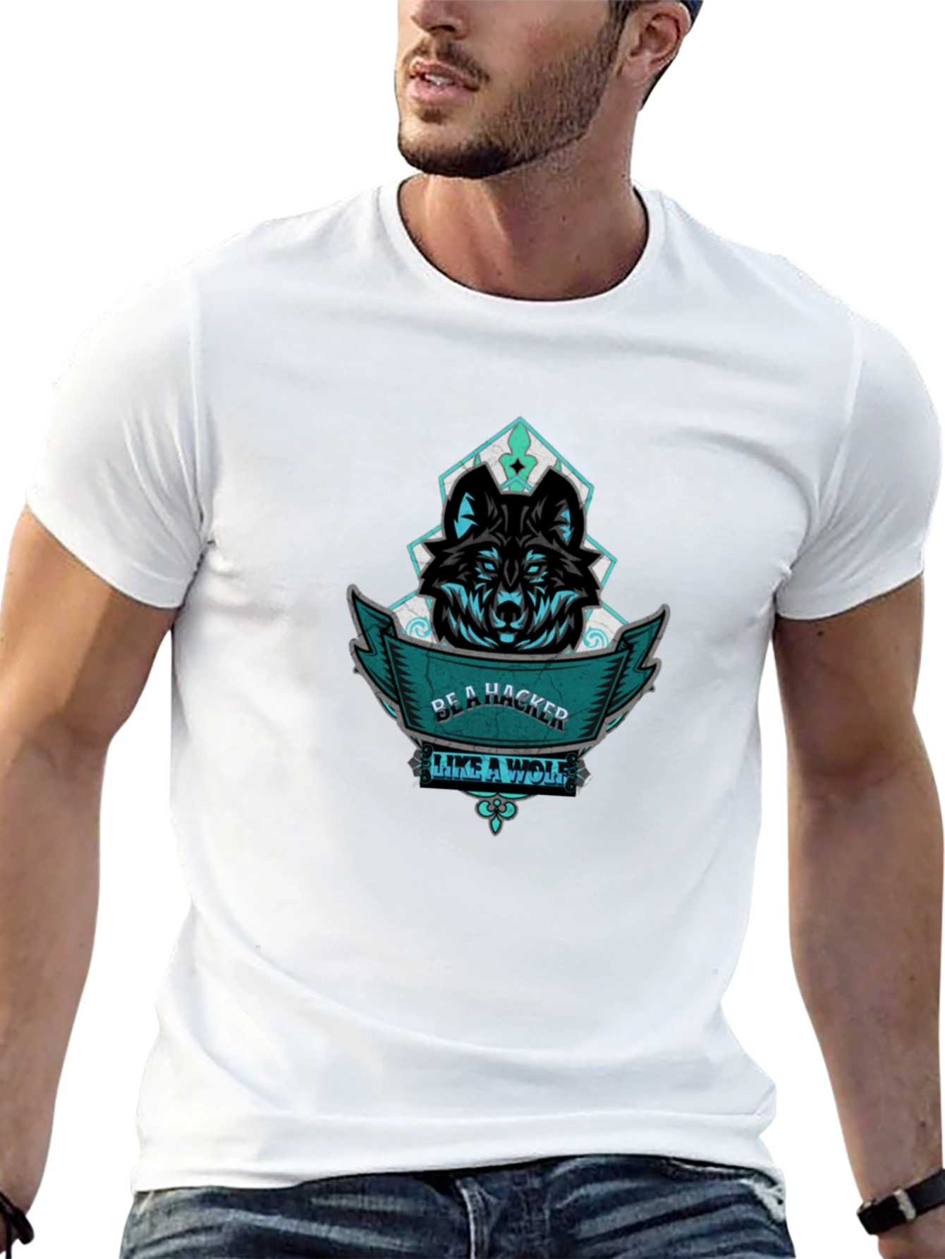Be A Hacker Like a Wolf Graphic Tee