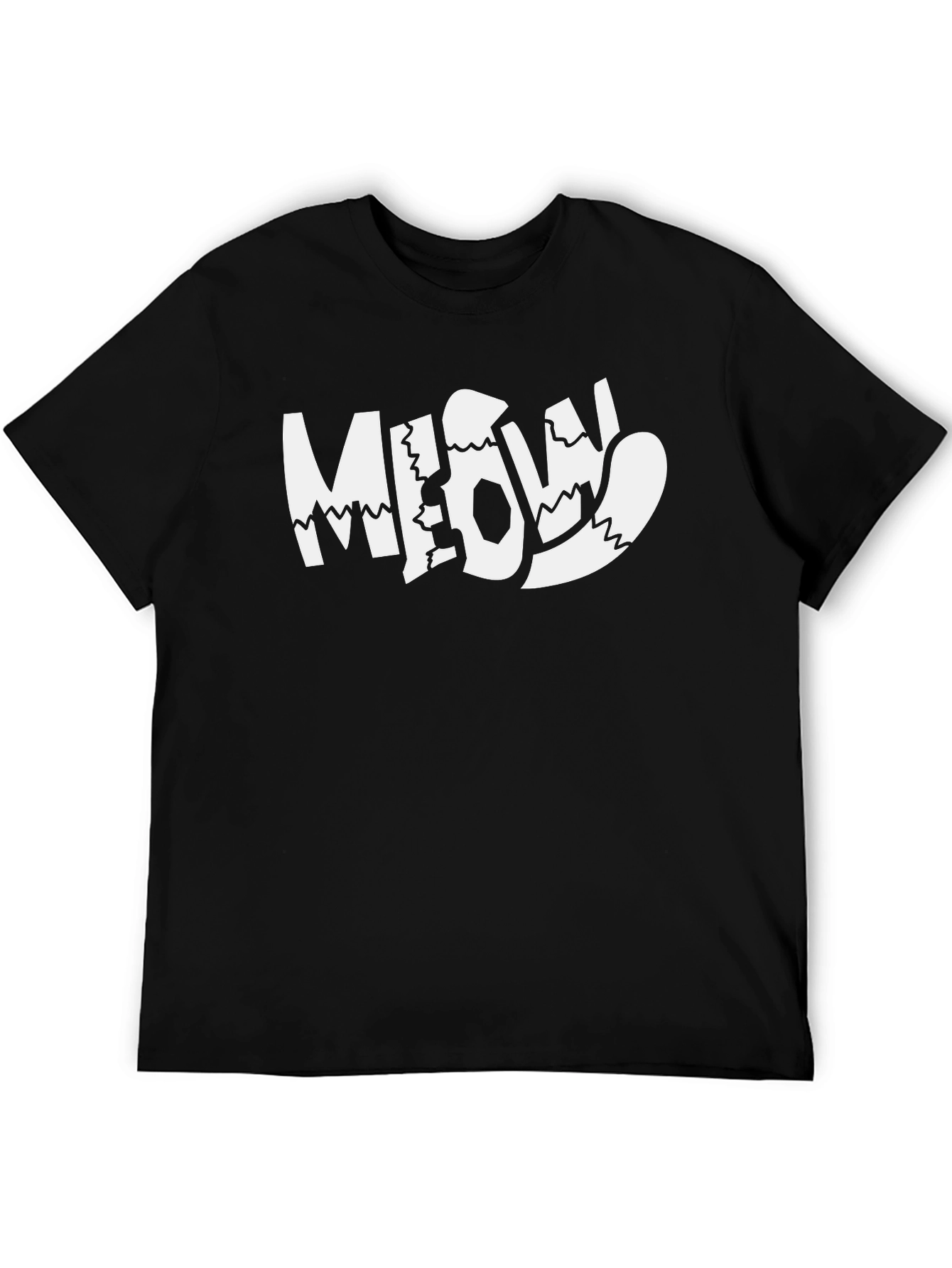 Meow Graphic Tee - Fun Cat Lovers T-Shirt