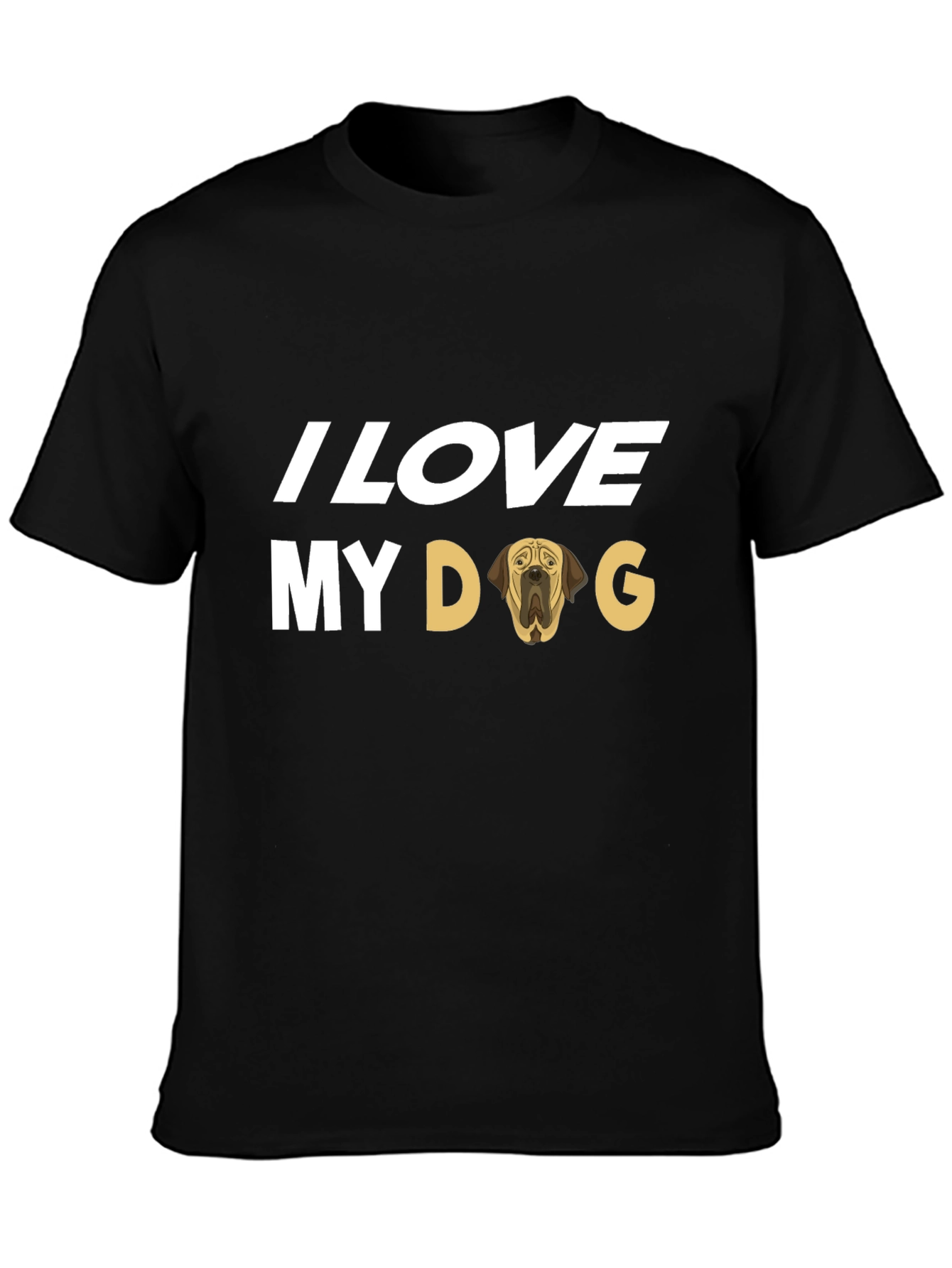 I Love My Dog T-Shirt - Black Dog Lover Tee