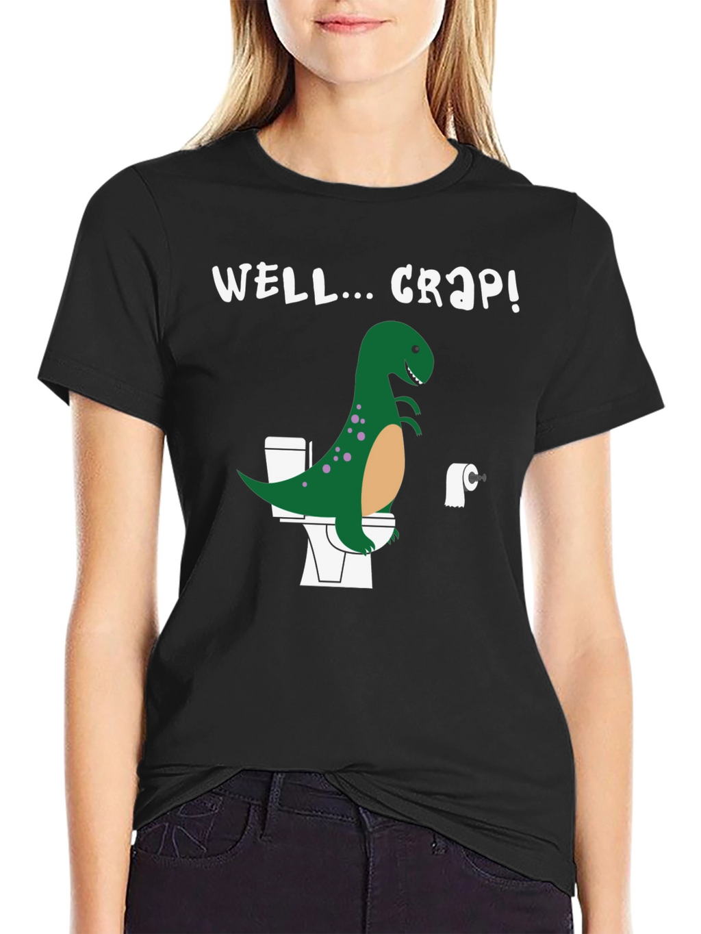 Dino Toilet Humor Graphic Tee
