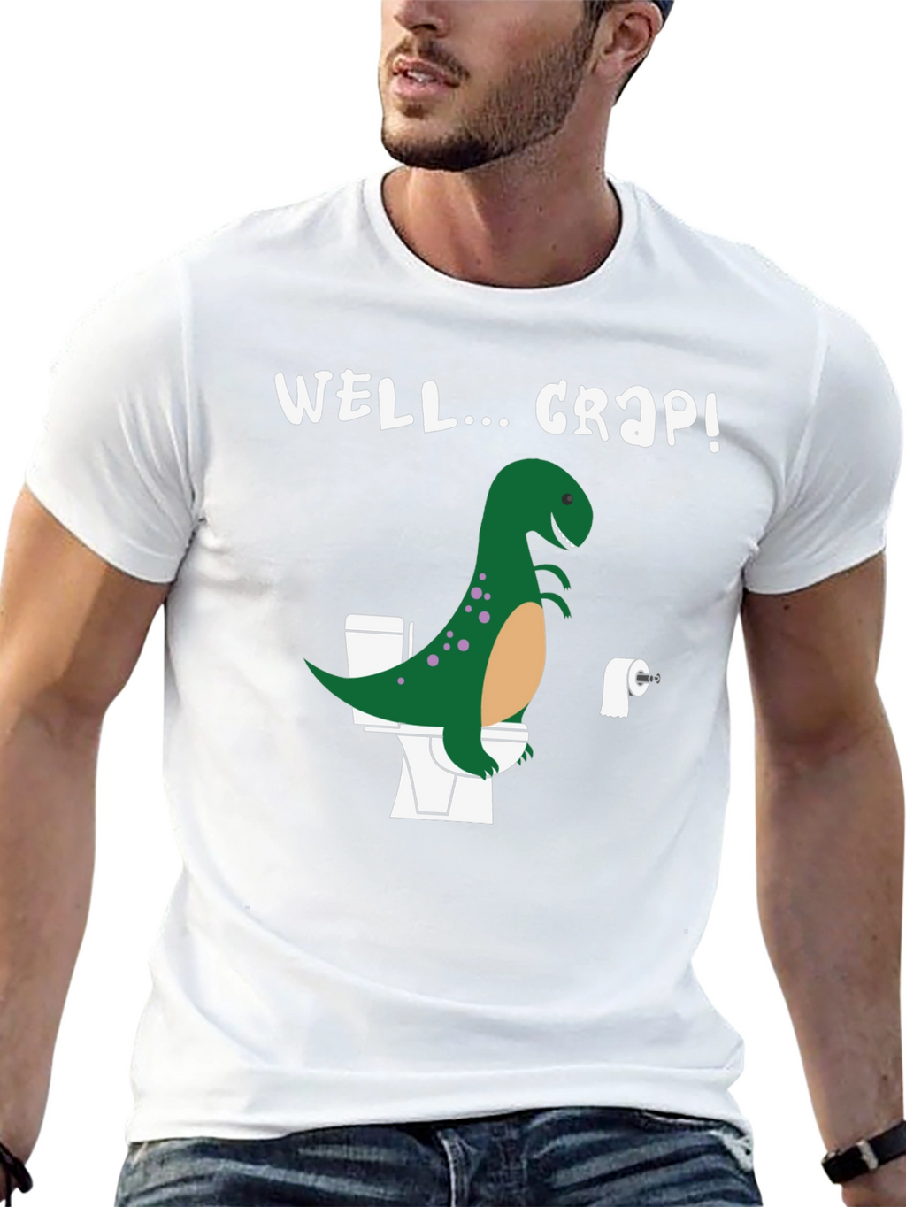 Dino Toilet Humor Graphic Tee