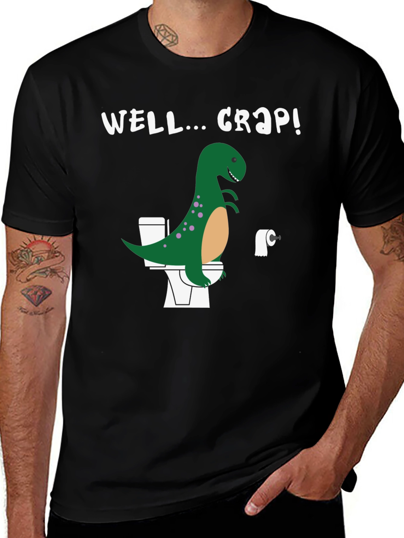 Dino Toilet Humor Graphic Tee