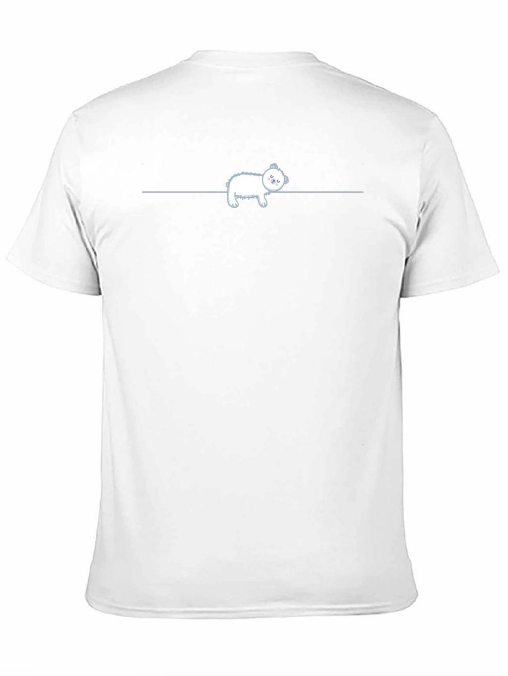 Cute Sloth on a Line - Black Tee